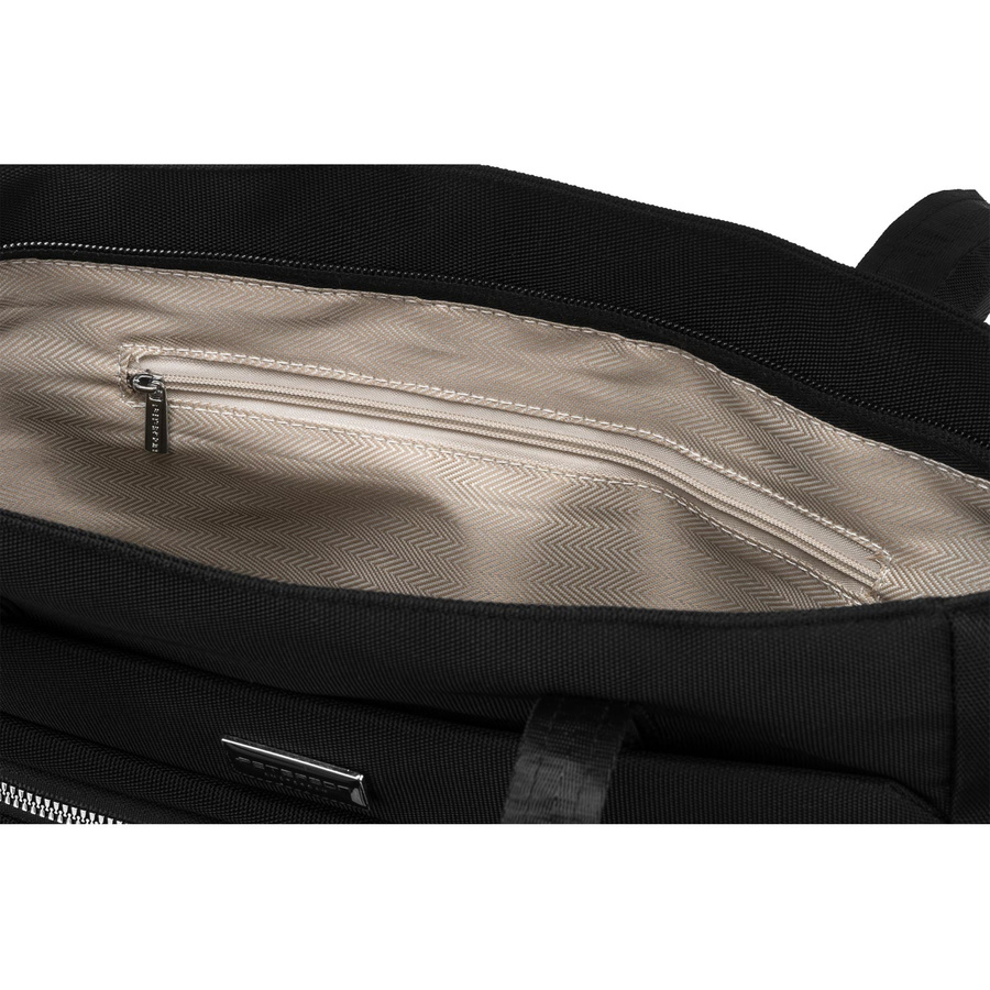 Praktische schwarze Damen Shopper Tasche für die Schulter – Peterson – Bild 6