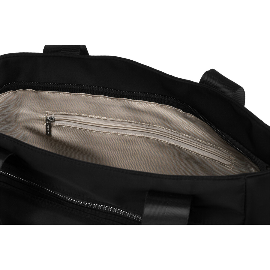 Große Nylon Damen Tasche in Schwarz mit bequemen Henkeln – Peterson – Bild 5