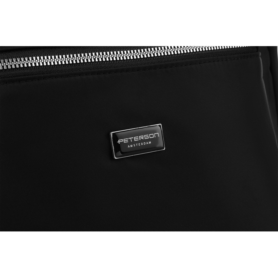 Große Nylon Damen Tasche in Schwarz mit bequemen Henkeln – Peterson – Bild 4