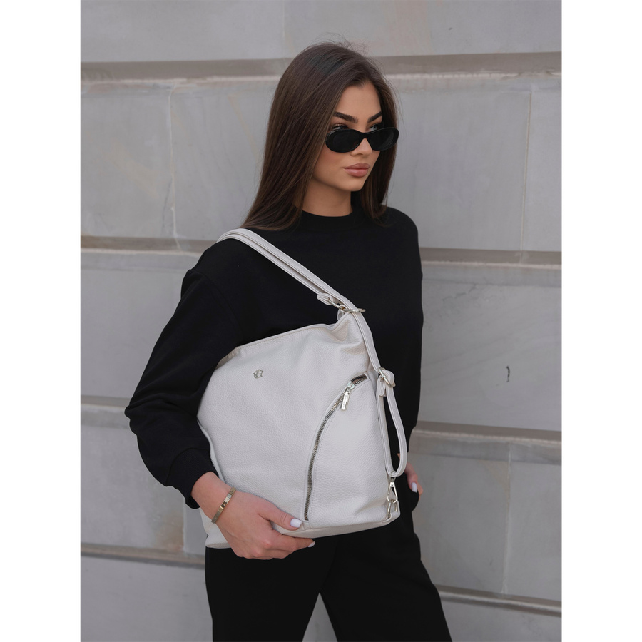 Große Damen Tasche mit Taschen in Beige – Rovicky – Bild 2