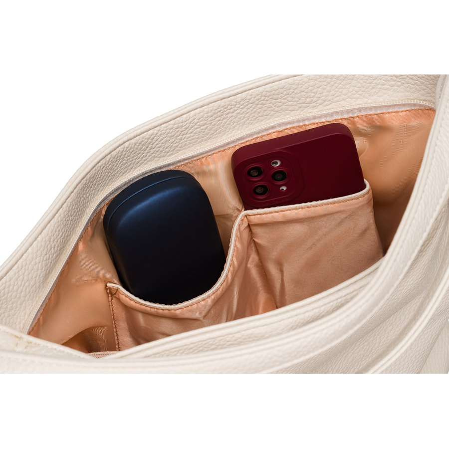 Große Damen Tasche mit Taschen in Beige – Rovicky – Bild 9