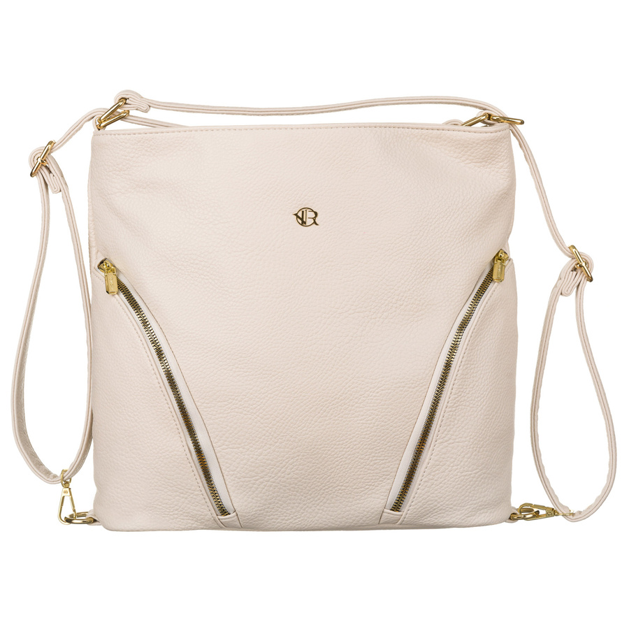 Große Damen Tasche mit Taschen in Beige – Rovicky – Bild 3