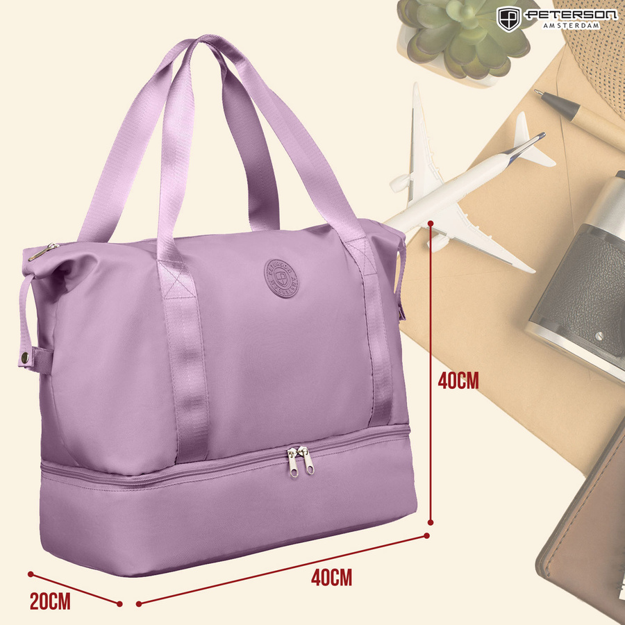 Reisetasche mit elastischem Reißverschlussfach – Peterson – Bild 3