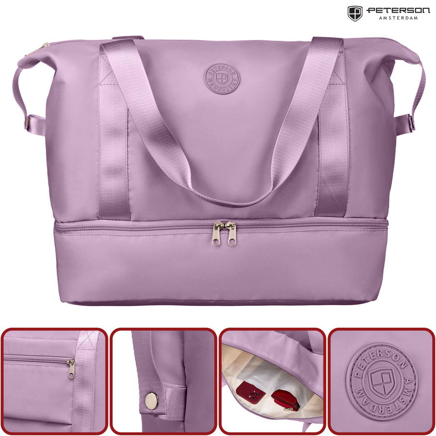 Reisetasche mit elastischem Reißverschlussfach – Peterson – Bild 4
