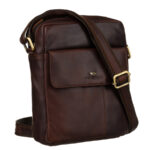 Damen Crossbody Umhängetasche aus echtem Leder – Peterson