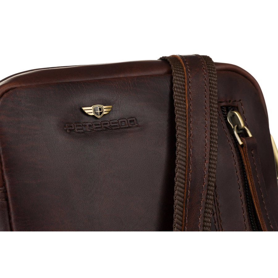 Herren Ledertasche mit Reißverschluss – Peterson – Bild 3