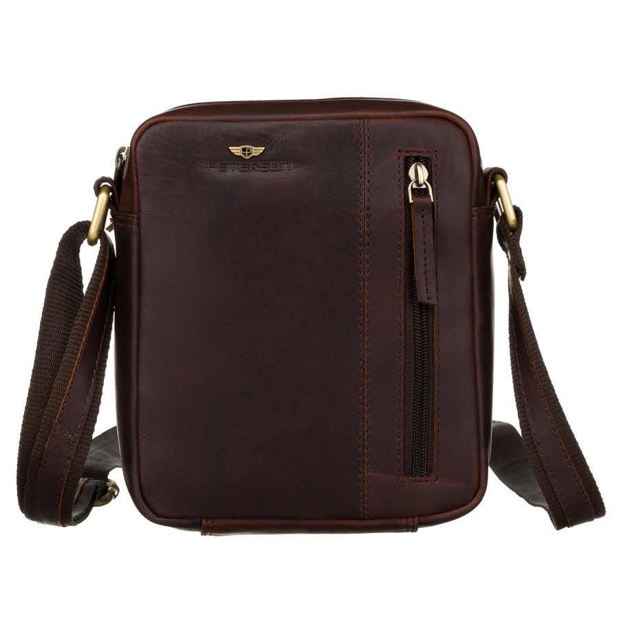Herren Ledertasche mit Reißverschluss – Peterson – Bild 2