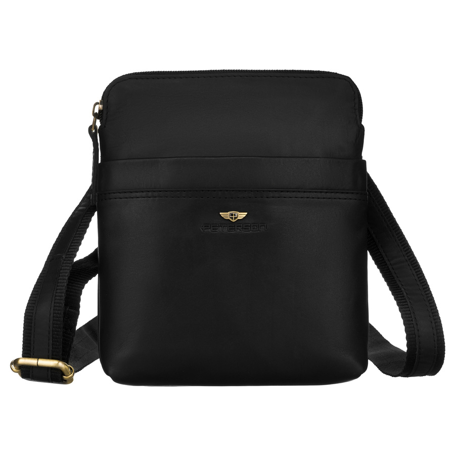 Herren Ledertasche im Vintage-Stil für die Schulter – Peterson – Bild 2