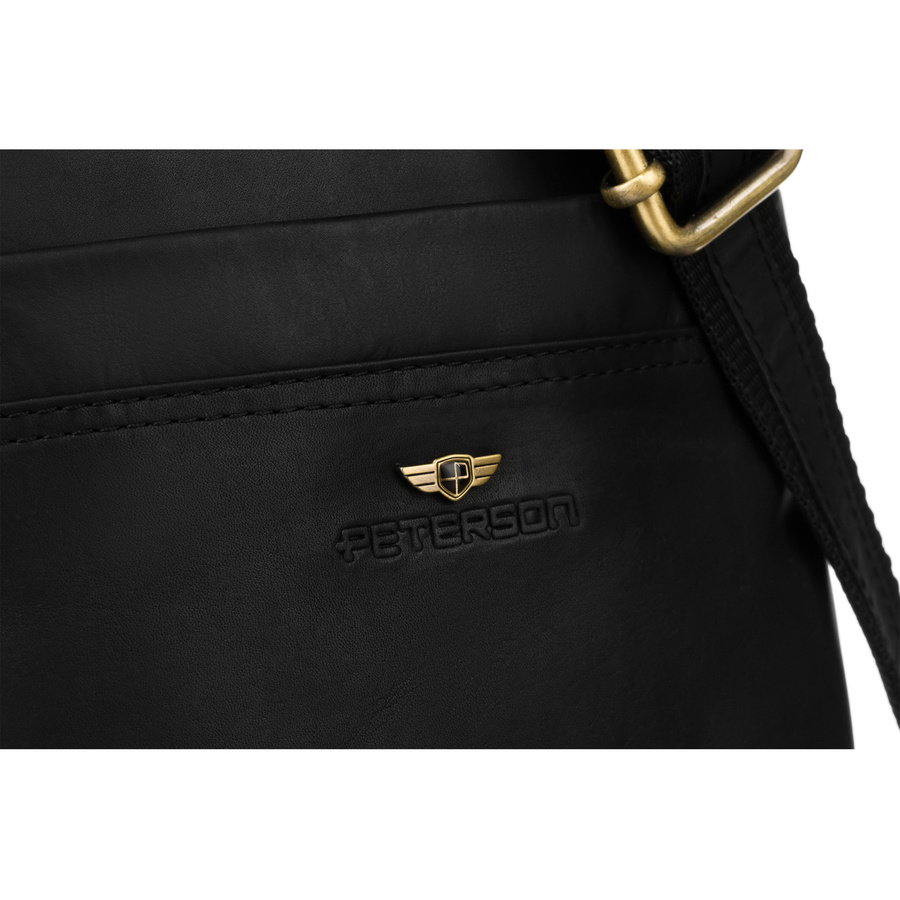 Herren Ledertasche im Vintage-Stil für die Schulter – Peterson – Bild 3