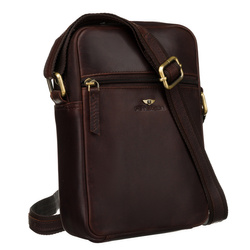 Crossbody Herren Tasche aus glattem Echtleder – Peterson