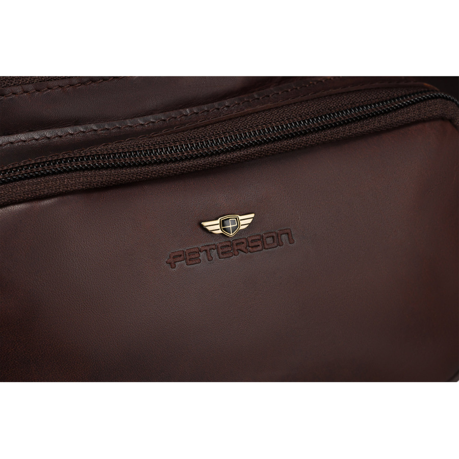 Klassische Herren Bauchtasche aus Leder für die Hüfte – Peterson – Bild 3