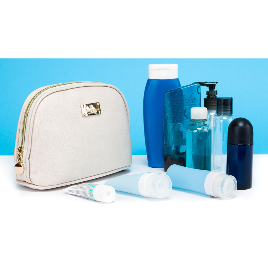 Kleine Kosmetiktasche in Creme für unterwegs – Peterson – Bild 2