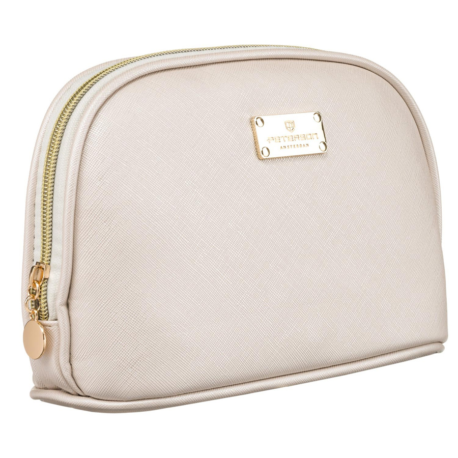 Kleine Kosmetiktasche in Creme für unterwegs – Peterson