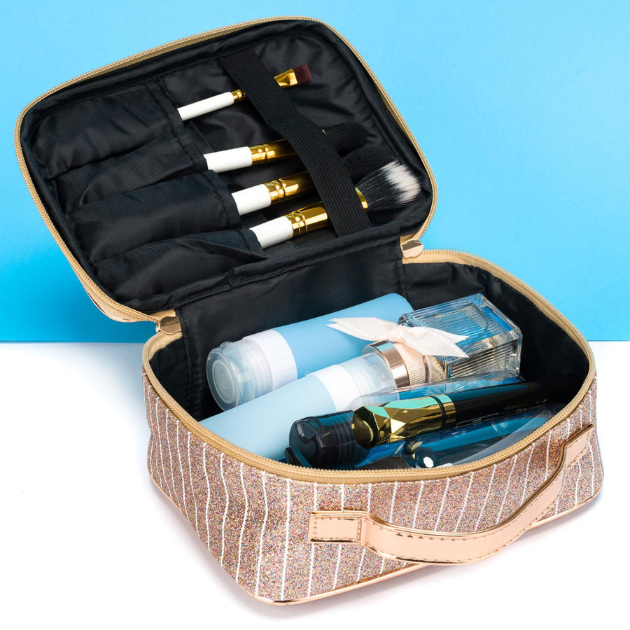 Praktische Reise-Kosmetiktasche für Damen mit Griff – Peterson – Bild 4