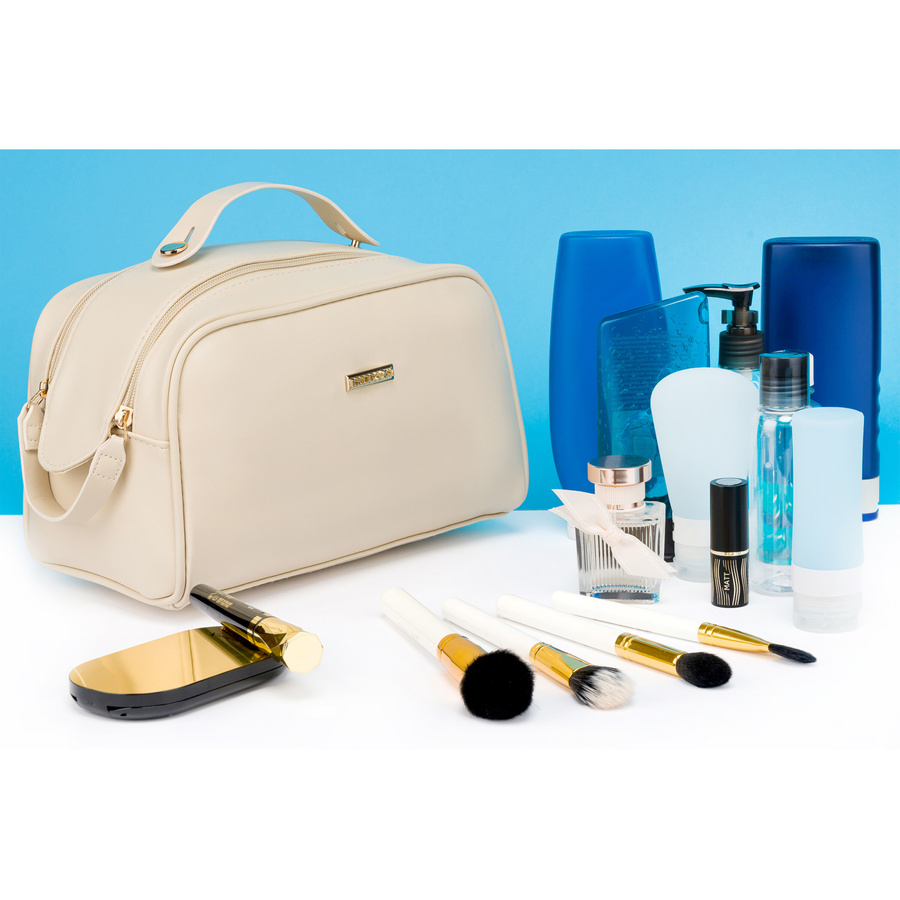 Minimalistische Reise-Kosmetiktasche mit Reiß- und Magnetverschluss – Peterson – Bild 3