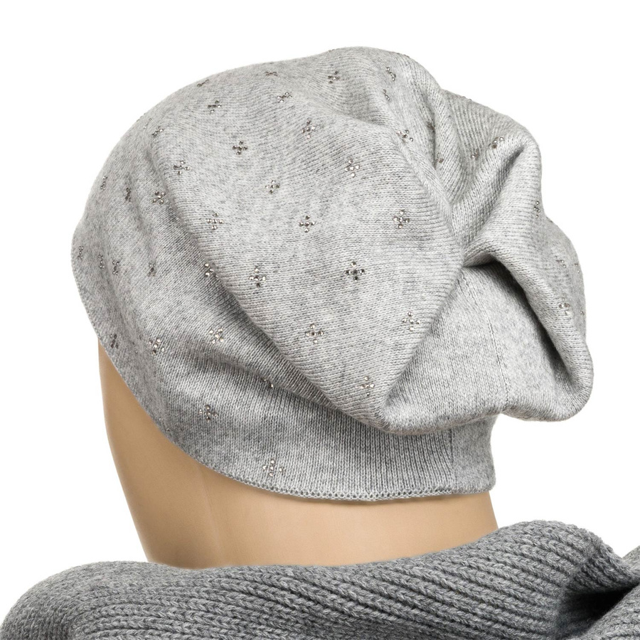 Modische Damen Beanie Mütze in Grau – Peterson – Bild 6