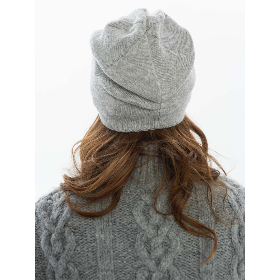Damen Wintermütze Slouchy mit Kristallen in Grau – Peterson – Bild 7