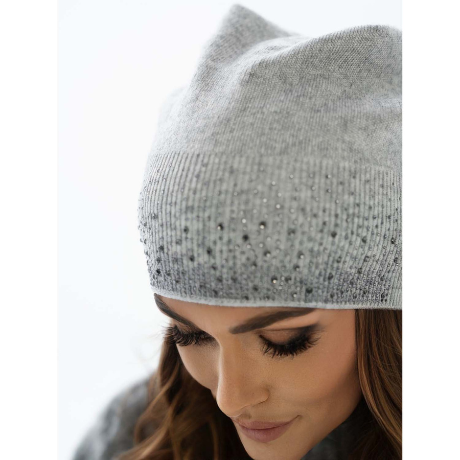 Warme Beanie Mütze mit glitzernden Kristallen – Peterson – Bild 5