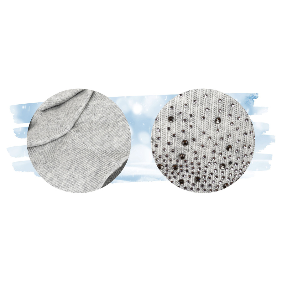 Warme Beanie Mütze mit glitzernden Kristallen – Peterson – Bild 11