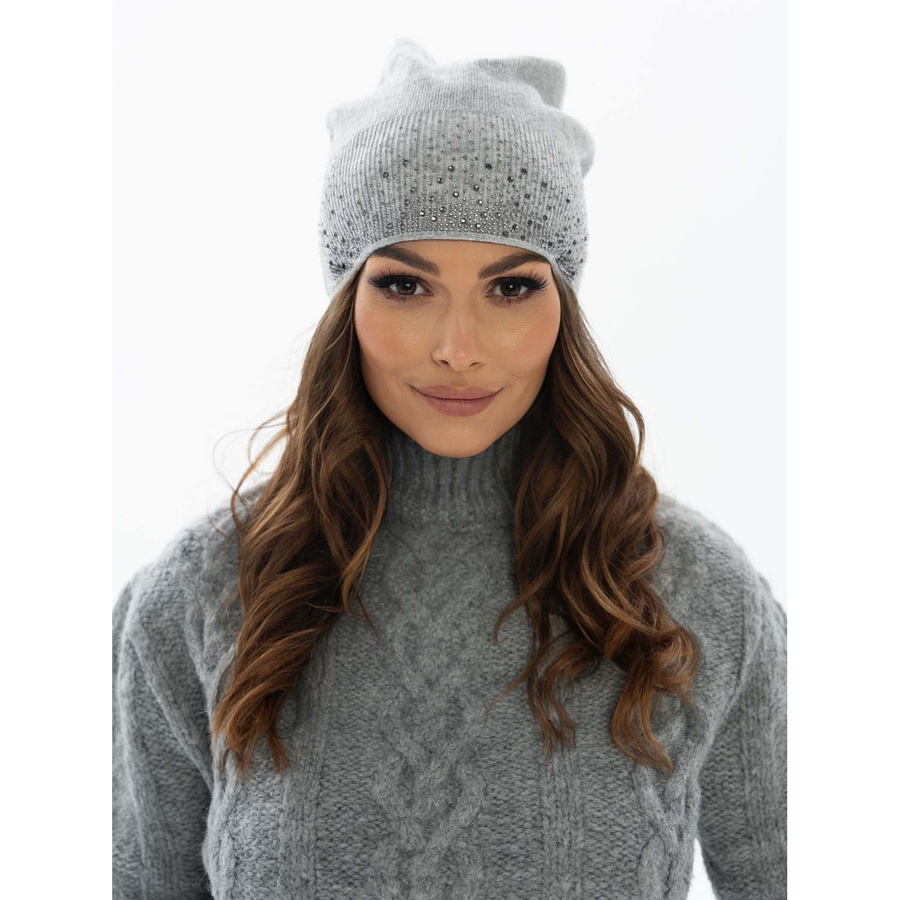 Warme Beanie Mütze mit glitzernden Kristallen – Peterson – Bild 2