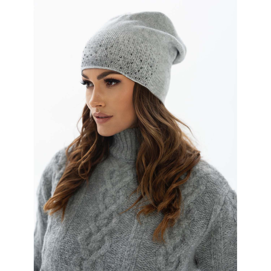 Warme Beanie Mütze mit glitzernden Kristallen – Peterson – Bild 3