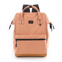 Sportlicher Damen Rucksack aus wasserdichtem Stoff in Pfirsichfarbe – Himawari