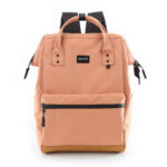 Sportlicher Damen Rucksack aus wasserdichtem Stoff in Pfirsichfarbe – Himawari