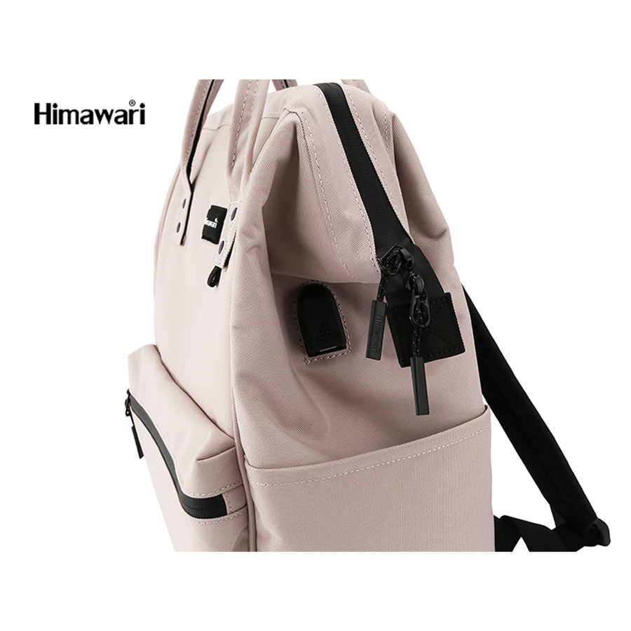 Sportlicher Damen Rucksack aus wasserdichtem Stoff in Pfirsichfarbe – Himawari – Bild 10