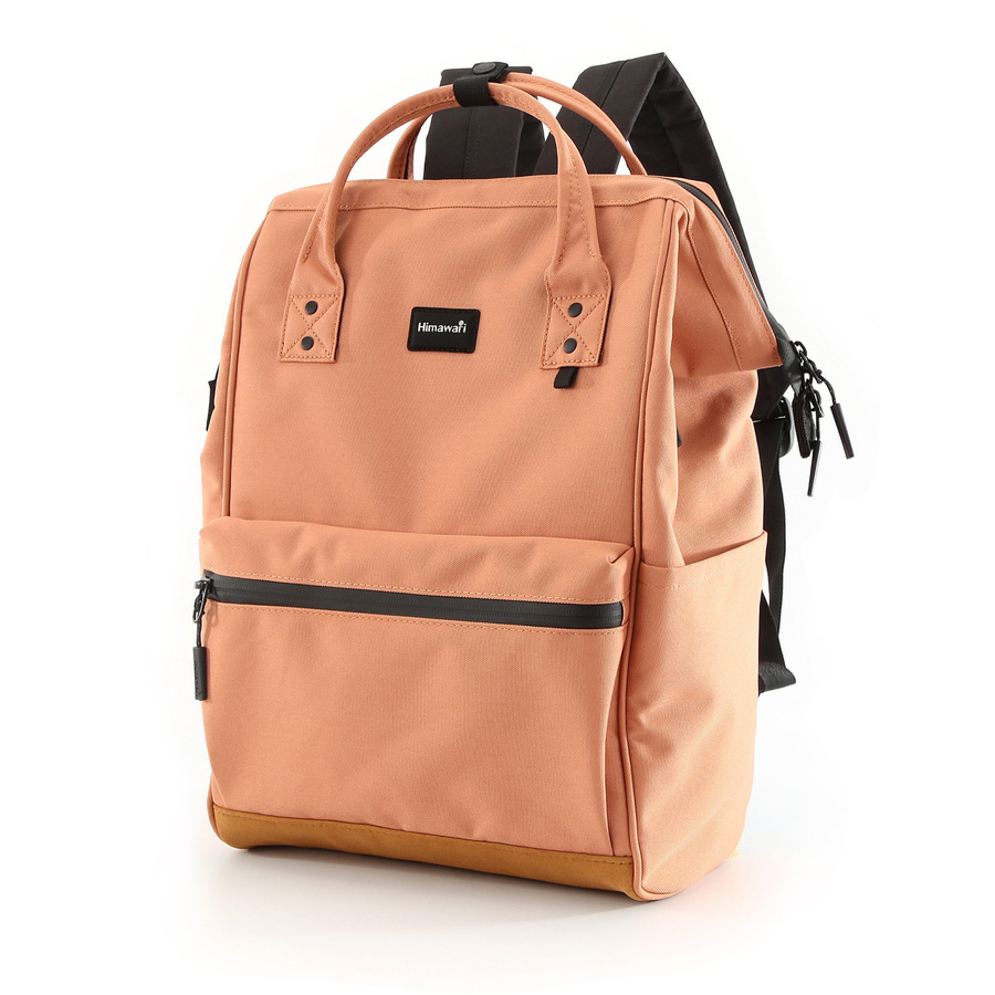 Sportlicher Damen Rucksack aus wasserdichtem Stoff in Pfirsichfarbe – Himawari – Bild 3