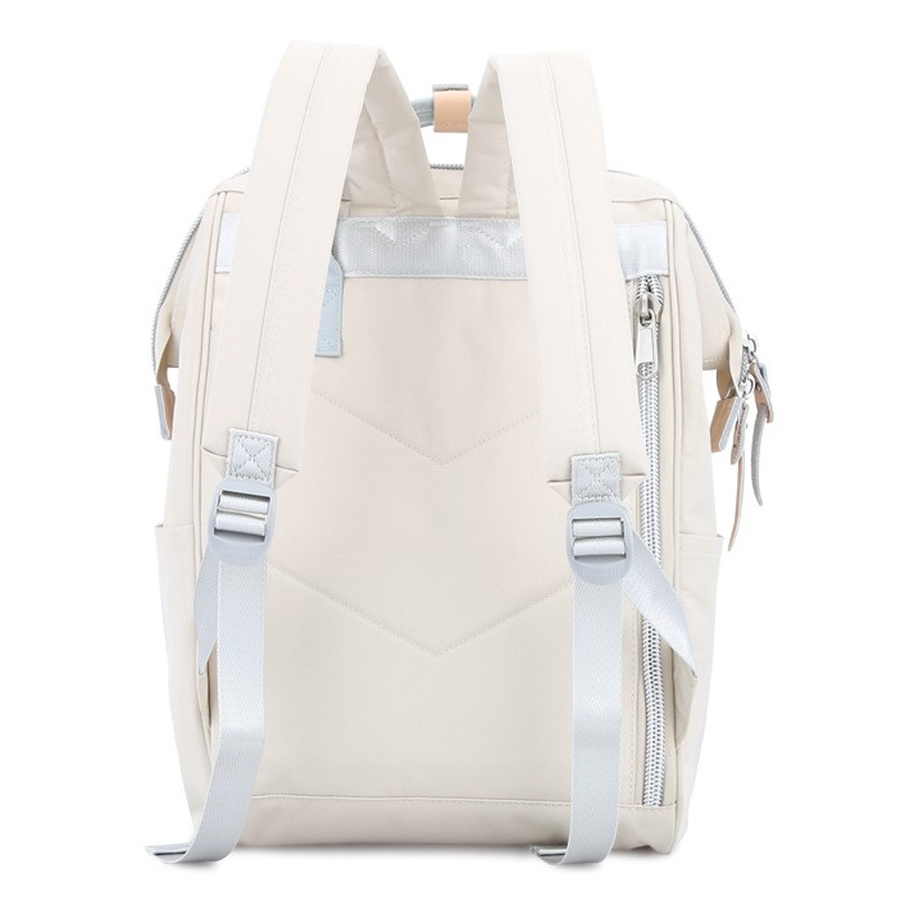 Beige-grüner Schulrucksack mit USB-Anschluss – Himawari – Bild 6