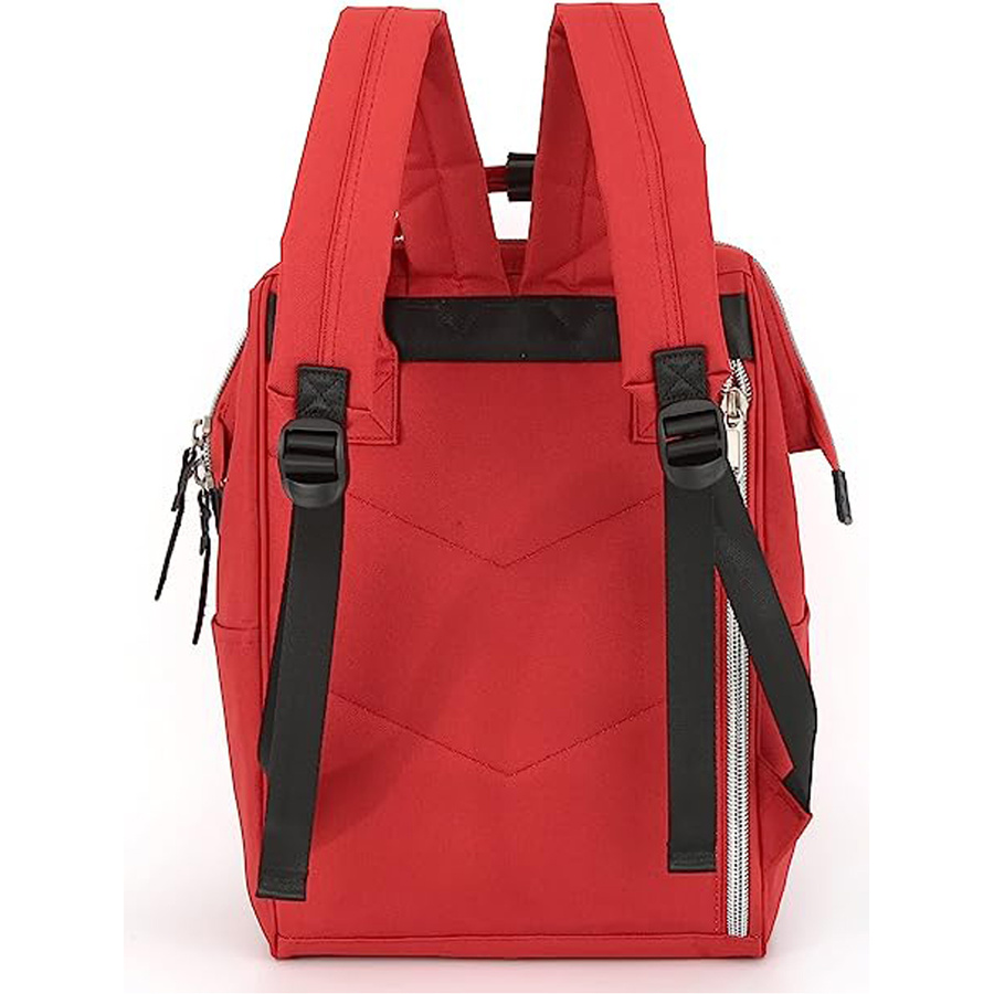 Roter, städtischer Laptop Rucksack mit USB-Anschluss – Himawari – Bild 6