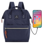 Marineblauer Laptoprucksack 13,3” mit Fächern – Himawari