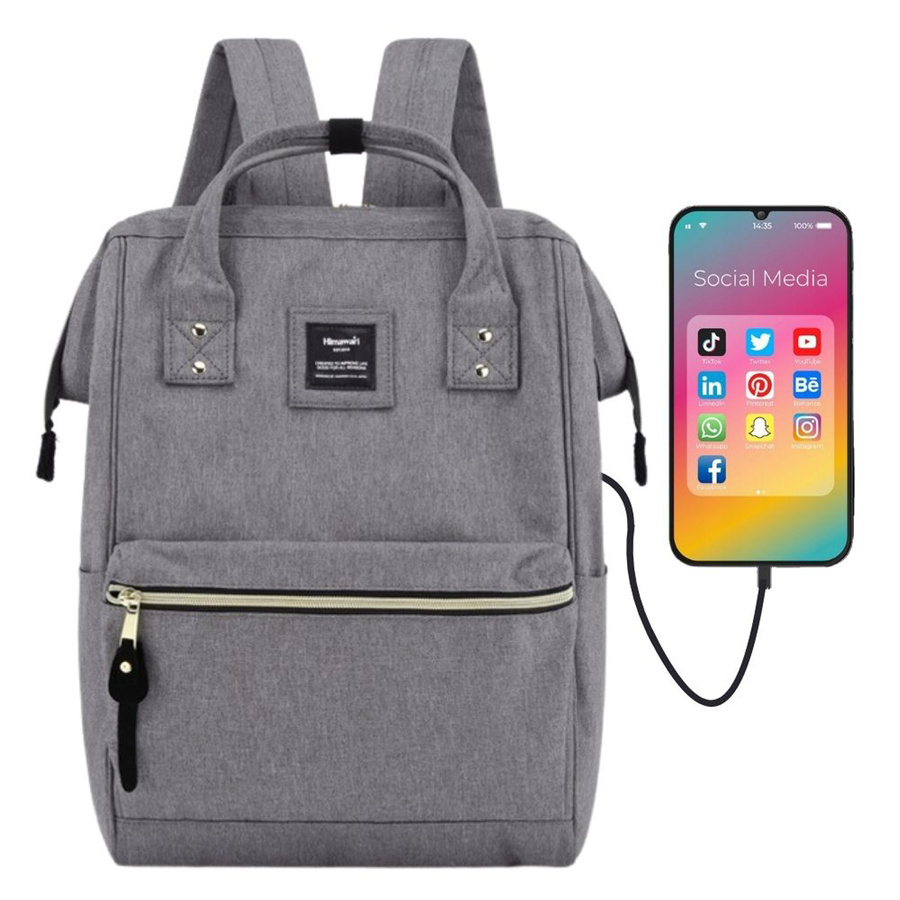 Stadt Rucksack mit Laptopfach und USB-Port – Himawari