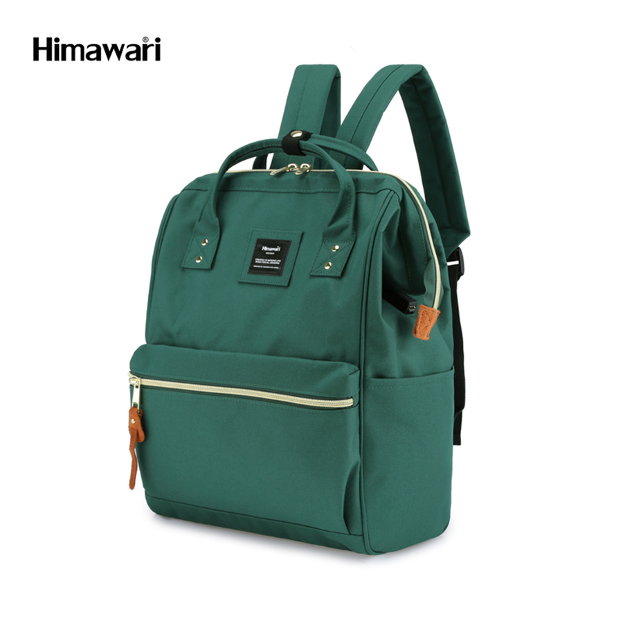 Grüner Laptoprucksack mit USB und Fächern – Himawari – Bild 4
