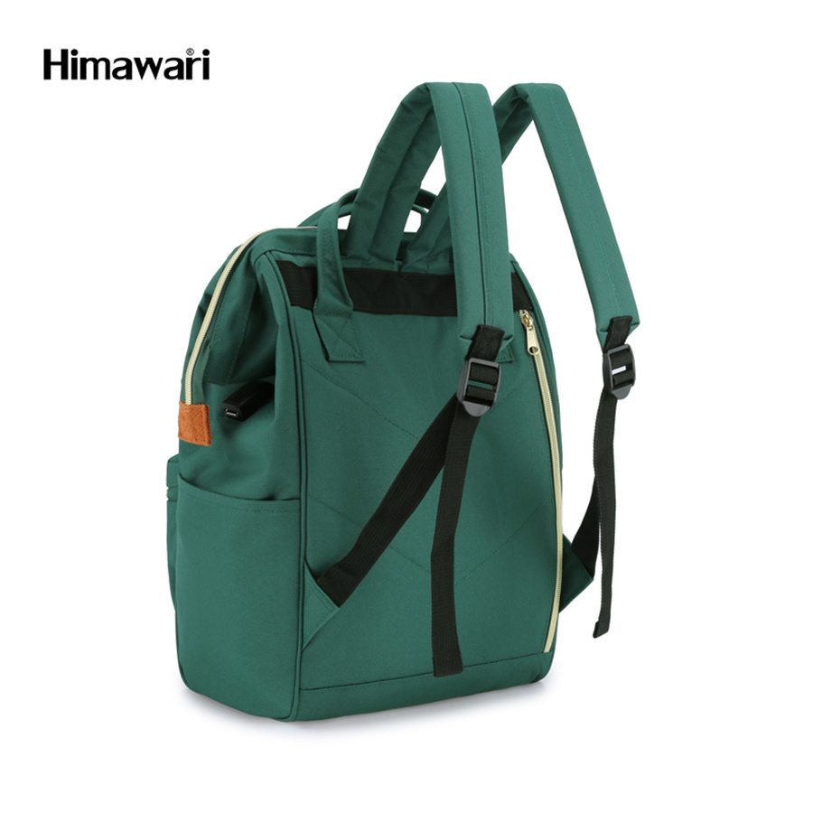 Grüner Laptoprucksack mit USB und Fächern – Himawari – Bild 6