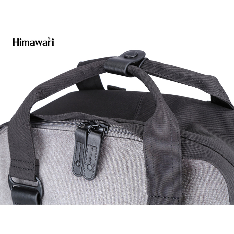 Grau-schwarzer Rucksack mit Laptopfächern 15” – Himawari – Bild 6