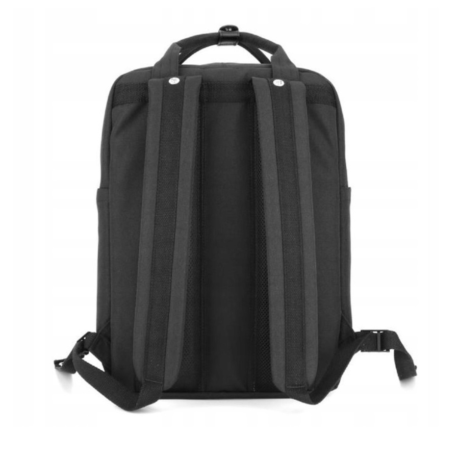 Laptop Rucksack Schwarz mit grüner Vordertasche – Himawari – Bild 4