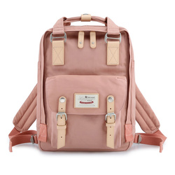 Stylischer rosa Laptop-Rucksack mit Fächern – Himawari
