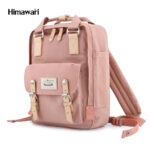 Stylischer rosa Laptop-Rucksack mit Fächern - Himawari