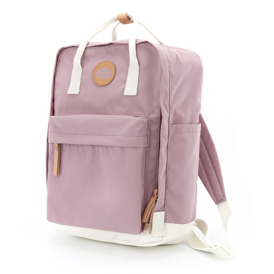 Funktionaler Stadt-Rucksack mit Laptopfach in Rosa – Himawari
