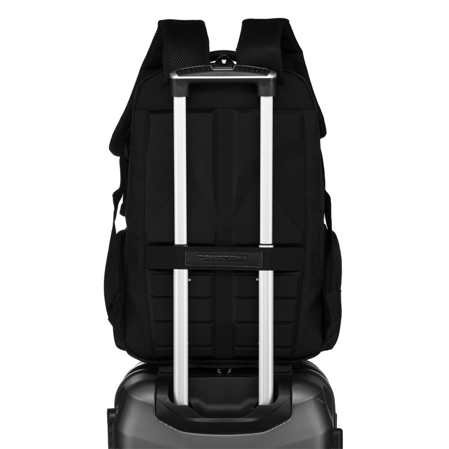 Großer schwarzer Reiserucksack mit Laptopfach – Peterson – Bild 14