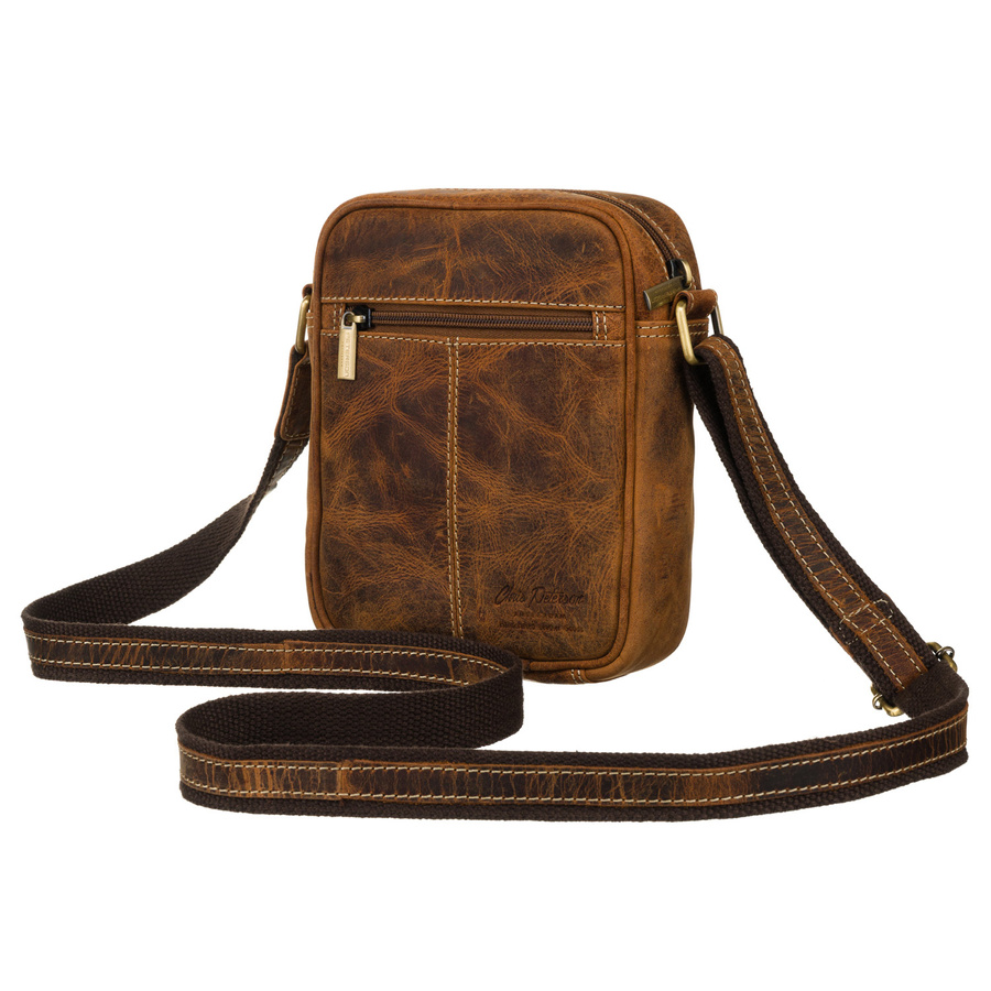 Vintage Herren Umhängetasche aus Echtleder – Peterson – Bild 6