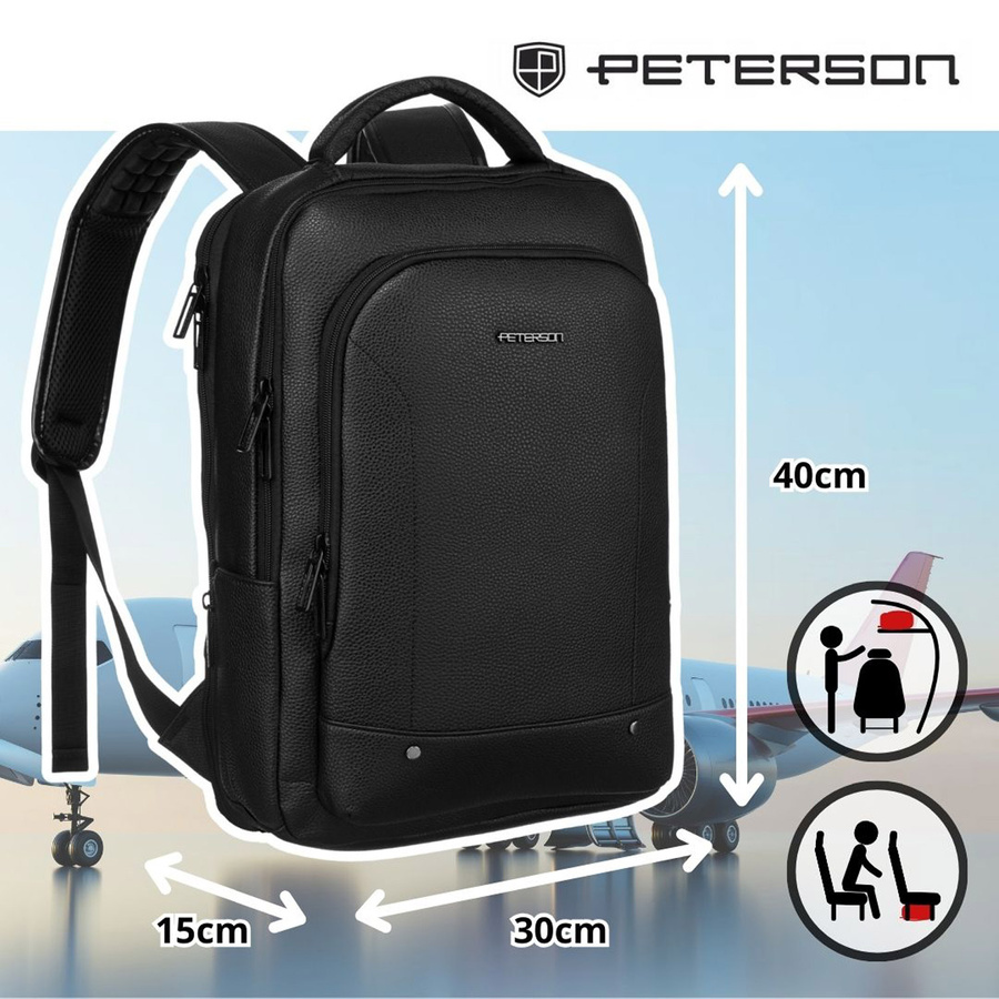 Reiserucksack für Laptop mit Kofferbefestigung – Peterson – Bild 3