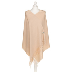 Eleganter Schal mit Fransen in Beige – Peterson