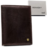 Elegante Herren Geldbörse aus echtem Leder mit RFID – Rovicky
