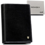Herren Geldbörse aus Leder für Dokumente mit RFID – Rovicky