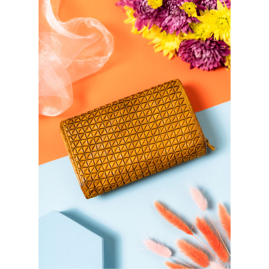 Klassische Damen Geldbörse für die Handtasche mit geometrischem Muster – Rovicky – Bild 4