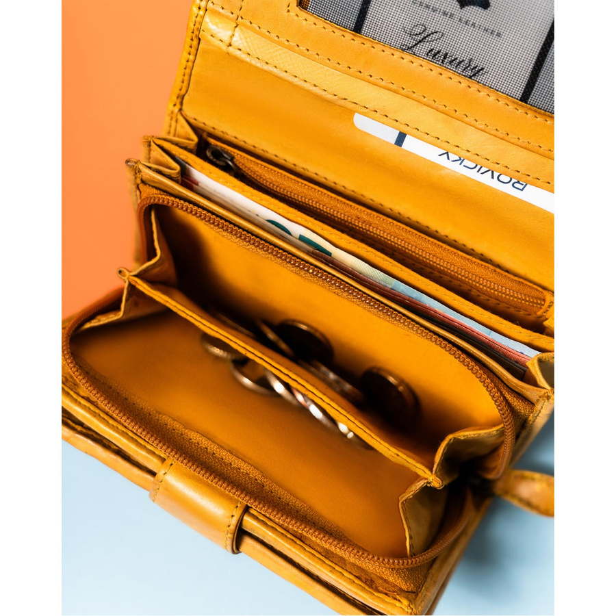 Klassische Damen Geldbörse für die Handtasche mit geometrischem Muster – Rovicky – Bild 10