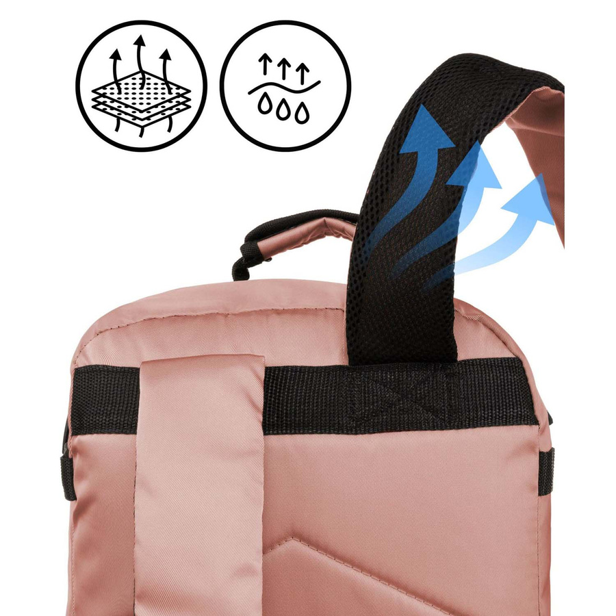 Geräumiger, reisetauglicher Kabinenrucksack mit USB in Rosa – Peterson – Bild 10