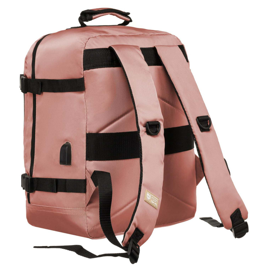 Geräumiger, reisetauglicher Kabinenrucksack mit USB in Rosa – Peterson – Bild 5